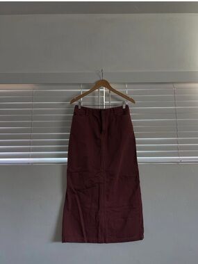 Women’s Maxi Skirt in Deep Burgundy